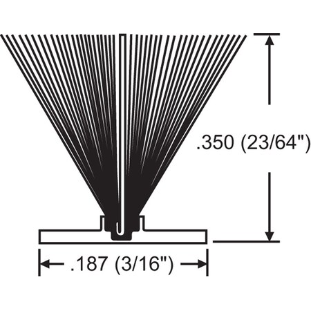 .187 X .350 Weatherstrip Gray